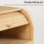 Bread Box, Bamboo Bread Box For Kitchen Countertop, 2 Tier Roll-top Bread Bin, Food Storage Box