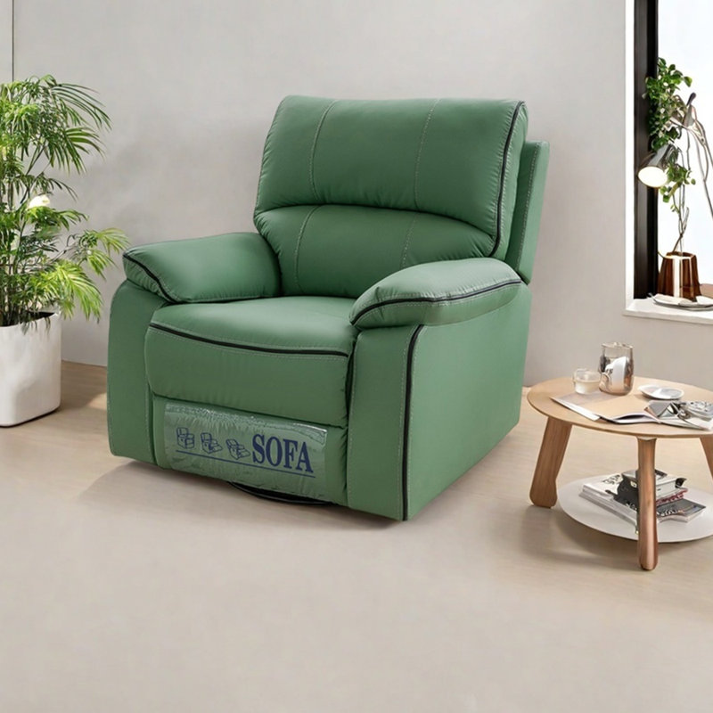 Fauteuil inclinable ergonomique en similicuir, Vert