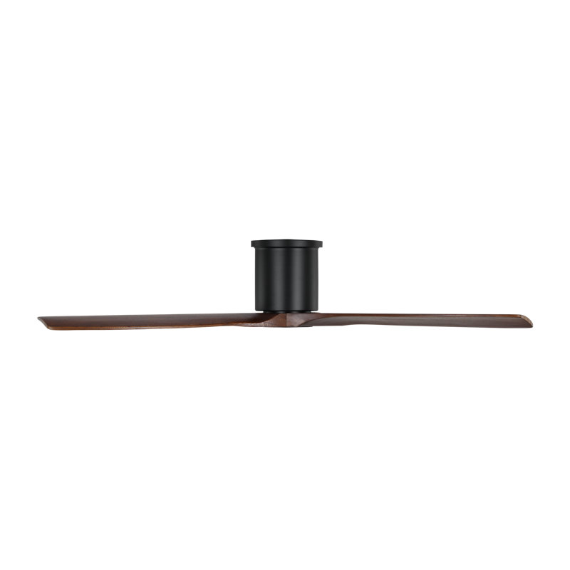 Collins Smart Ceiling Fan, Dark Walnut, Midnight Black