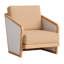 Fauteuil Sakina brun