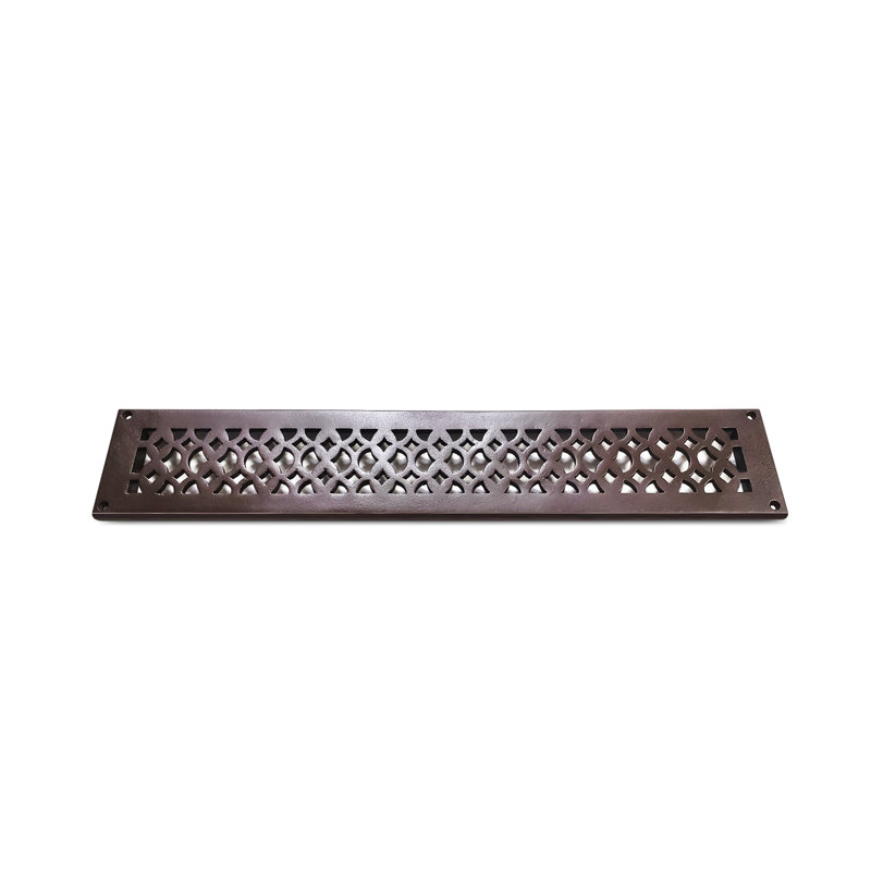Grille murale en métal, Brun, 3 po x 24 po