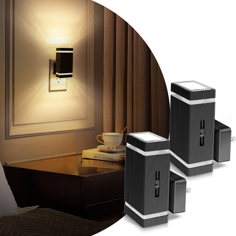 Dimmable LED Night Light Plug In [2 Pack] With Dusk-To-Dawn Sensor – Ideal For Bedroom, Hallway, And Stairway