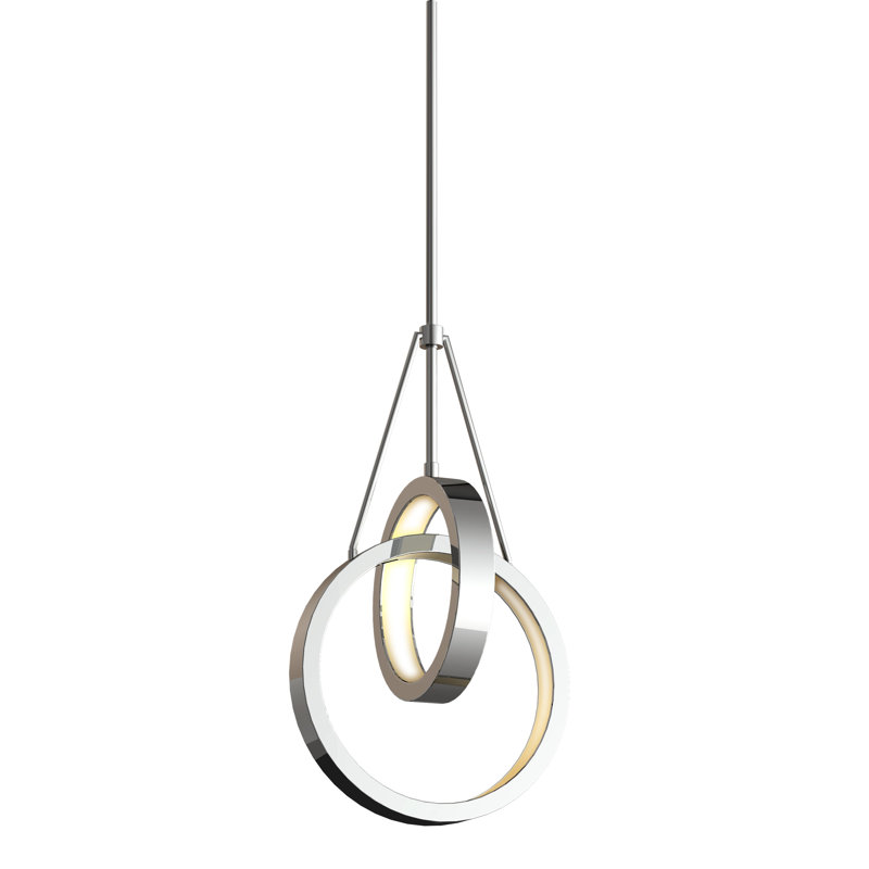 Aliyonna Single 2-Light LED Unique Geometric Chandelier