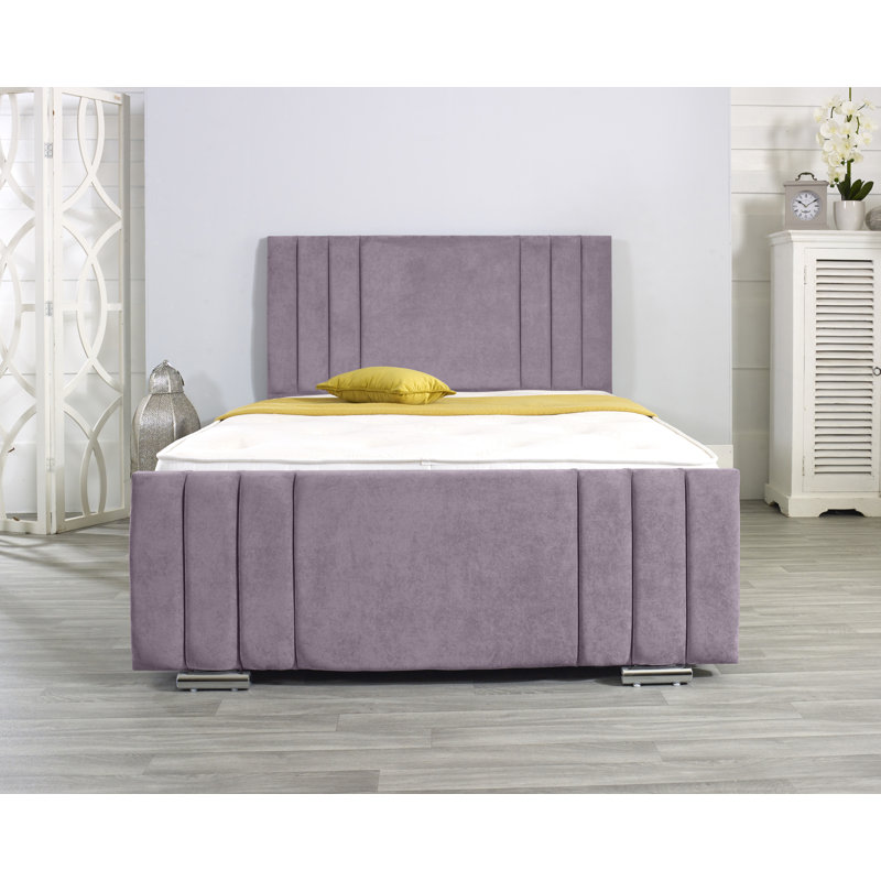 Shirehampton Upholstered Bed Frame, Double (4'6), Lilac