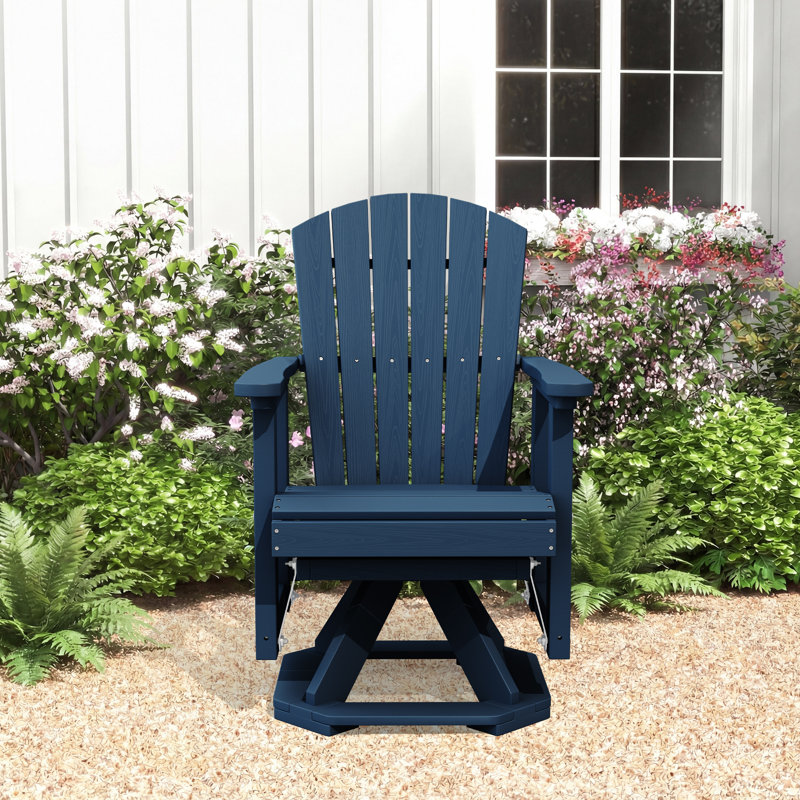 Chaise berçante rotative en PEHD Adirondack, Marine