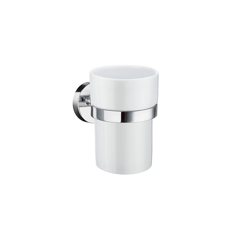 Gobelet mural HOMR - porcelaine / chrome poli