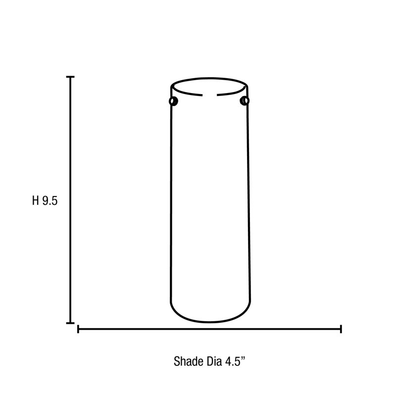 Glass Drum Pendant Shade, Clear