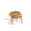 Ensemble de 3 tables basses gigognes empilables modernes en bois massif pour le salon-961208260