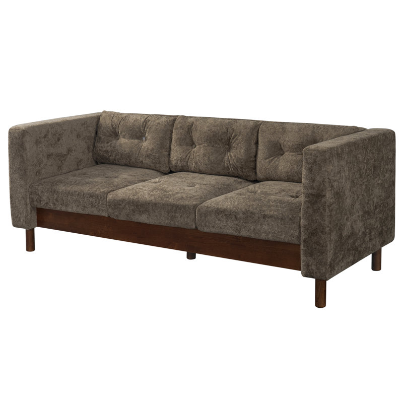 Canapé moderne en chenille 3 places Elwyn, Brown