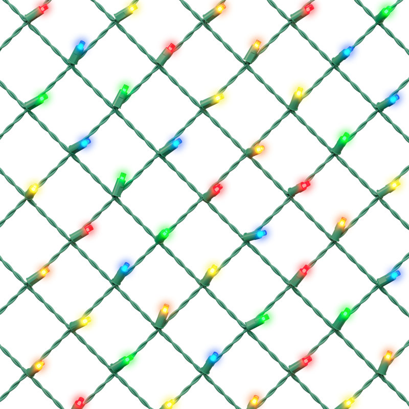 6x4FT-70 mini lumières à DEL multicolores de qualité commerciale imperméables pour la décoration des Fêtes, décorations de Noël