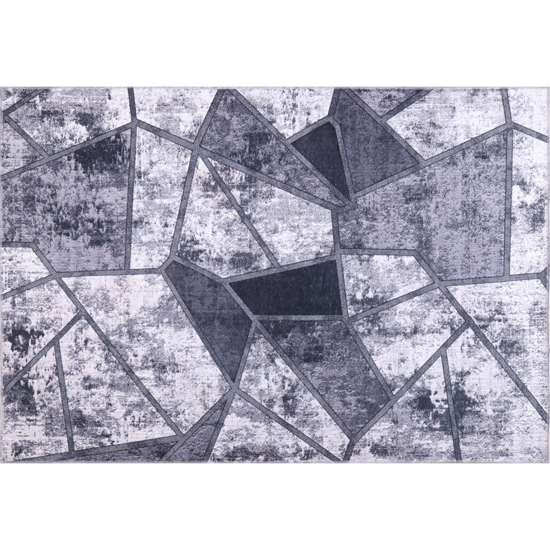 Striped Cotton and Chenille Flatweave Area Rug, 60 x 100 cm