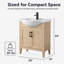 Ensemble de meuble-lavabo simple autoportant 30 po avec plateau en céramique Arlowene-999969615-1000181001