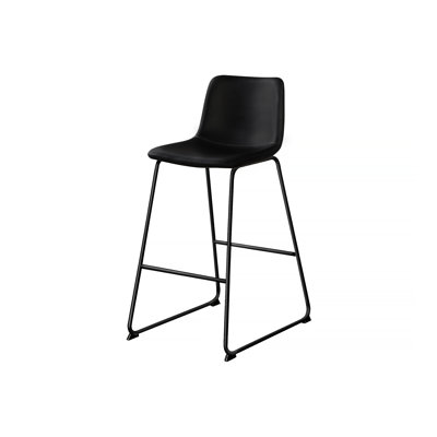 Office Chair, Bar Height, Standing, Computer Desk, Work, Black Leather Look, Black Metal, Contemporary, Modern