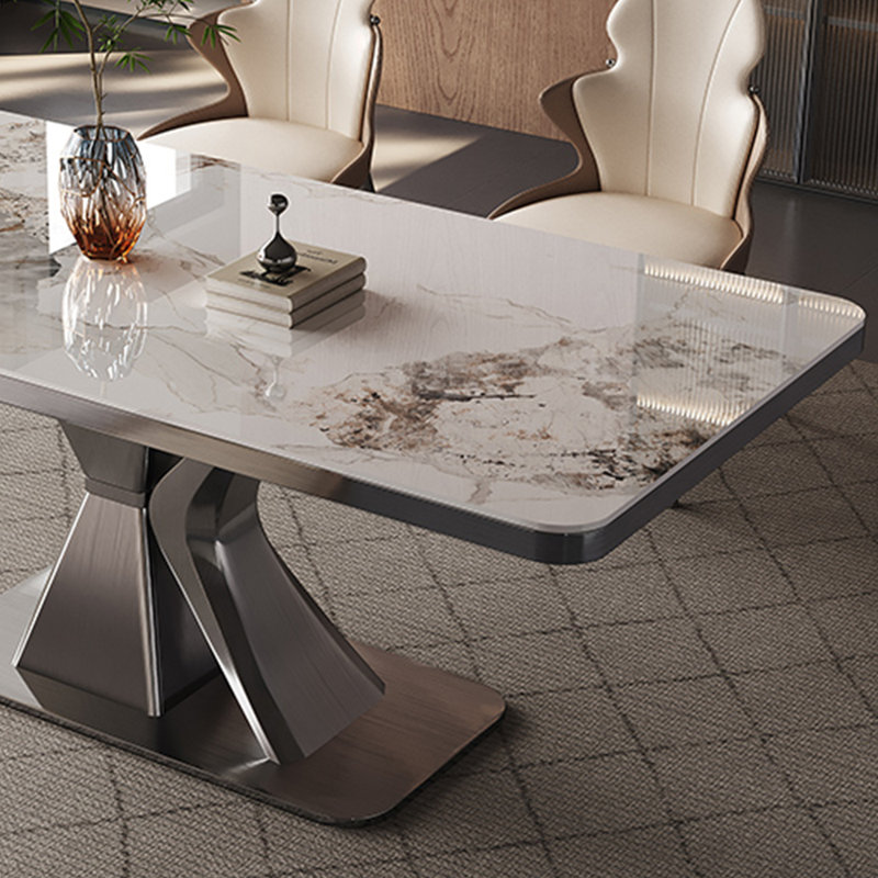 Modern luxury Italian style dining table, 29.53"H x 78.74"L x 35.43"W, Multicolour