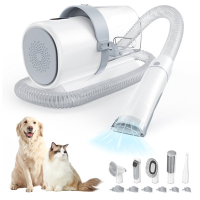 Professional Pet Grooming Clippers,Low Noise,With 2.5L Cup, 3 Suction Modes, Cordless Clippers, 5 Groomer Tools