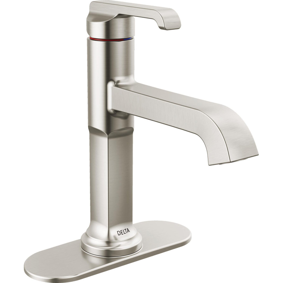 Tetra Single Hole Bathroom Faucet, Single Handle Bathroom Sink Faucet with Drain Assembly Delta
