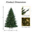 Arbre de Noël artificiel traditionnel avec support en métal Farwell-150396357