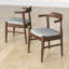 Chaise d'appoint rembourrée en bois massif Wellington