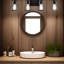Applique murale de salle de bain en bronze huilé à 4 lumières