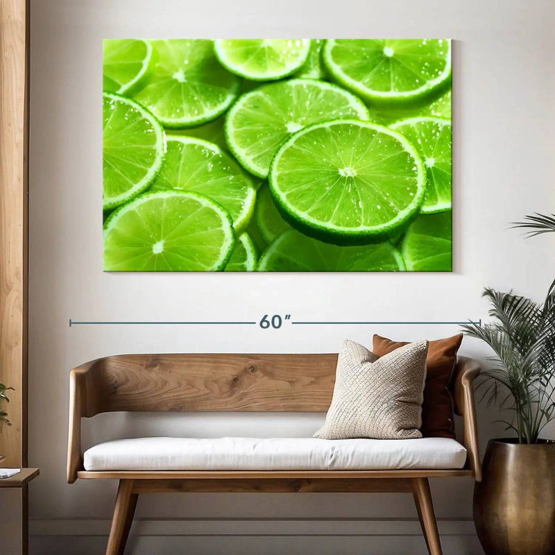 Yarlin tranches de lime, H 34 po x l 51 po