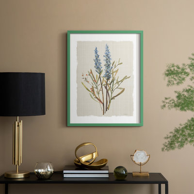 «Honeybloom Botanical II», reproduction encadrée - bois massif