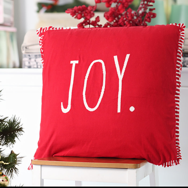 Coussin décoratif en coton, 30 po x 30 po