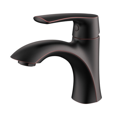 Single-Lever Bathroom Faucet with Drain Assembly