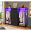 Commode de chambre à coucher 5 tiroirs en tissu noir anthracite