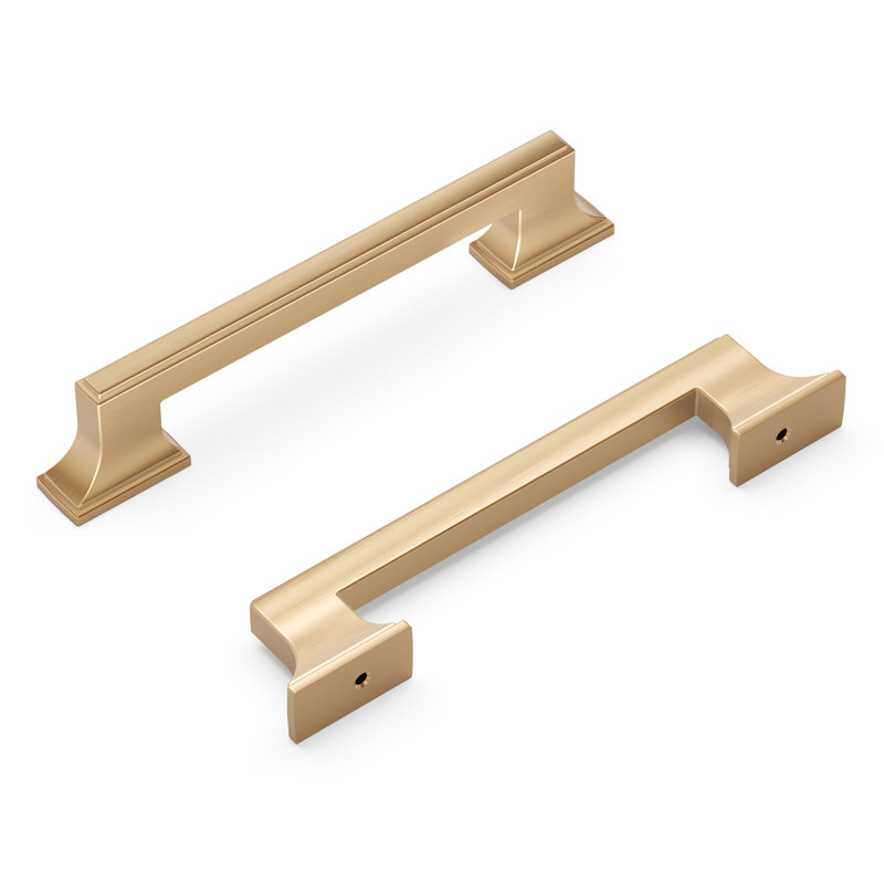 Brownstone Collection Handle Pull - Cabinet Pull - Transitional Hardware for Drawers & Cabinets, Champagne Bronze, 5 1/16"