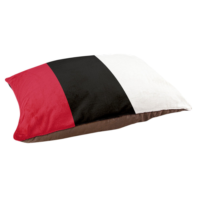 Coussin pour chien hockey Las Vegas, Petit (l 28 po x P 18 po x H 9,5 po), Rouge / Noir / Blanc
