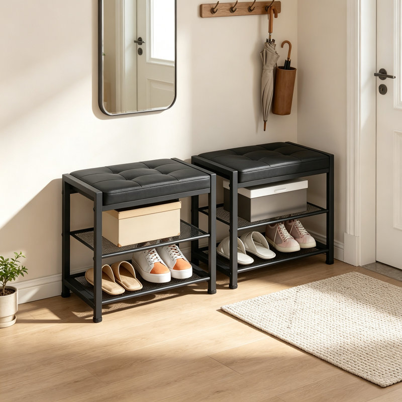 4 Pair Shoe Storage Bench