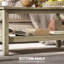Table basse en verre de style campagnard avec rangement HOMcom