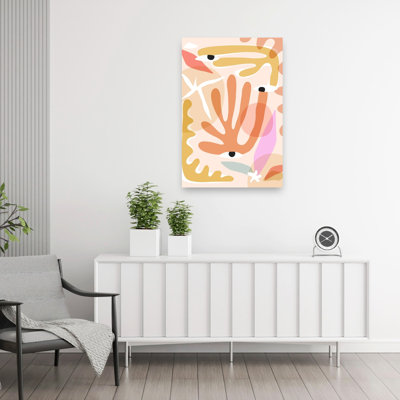 Abstract Eye Hand Shapes Abstract Contemporary Modern Landscape Nature Wall Art Print 1 Piece Wrapped Canvas Wall Art