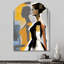 Silhouette de femme gracieuse I - art mural moderne femme asymétrique - forme d'arche-112774235
