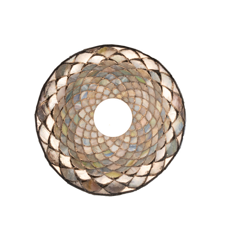 8" Wide Tiffany Fishscale Mini Pendant