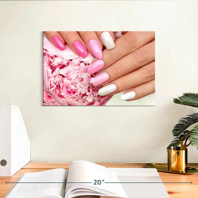 Shuttleworth Pink Peony Nails, 8" H x 12" W
