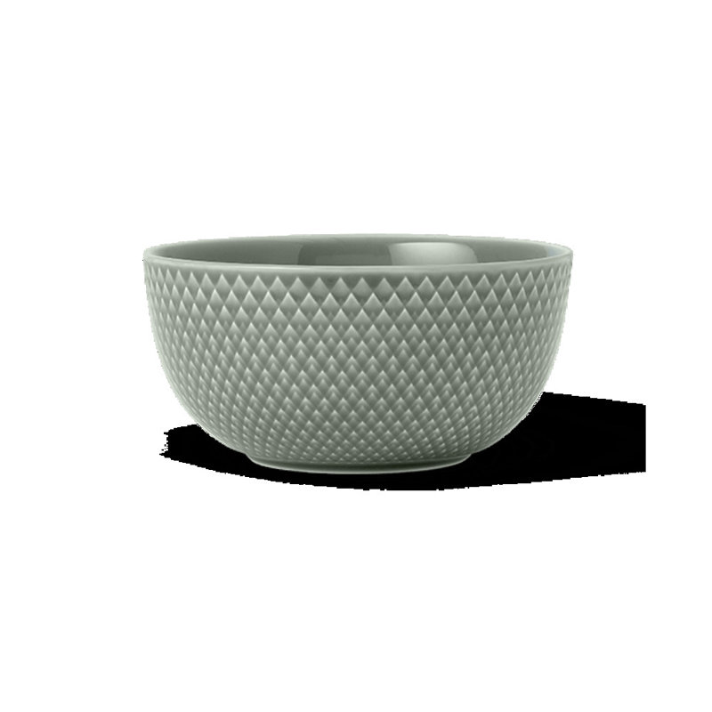 Rhombe Earth Porcelain Rice Bowl, Green