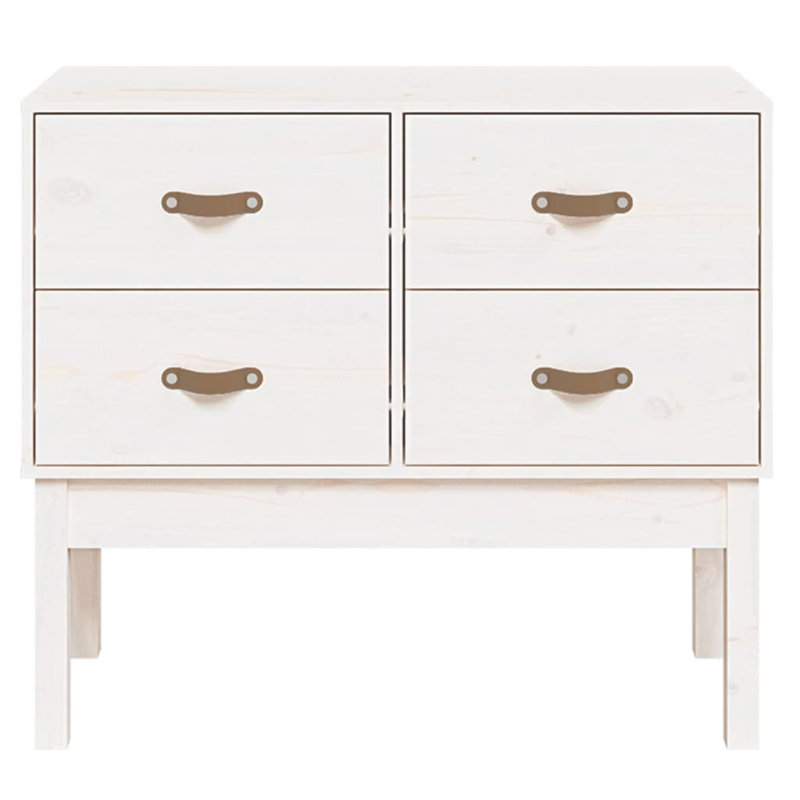 Kahea 90cm Solid Wood Sideboard, White