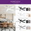 Ventilateur de plafond moderne Homesoul 52 po avec lumière, télécommande, moteur CC réversible 3CCT et minuterie avec mémoire-130904437-135214709