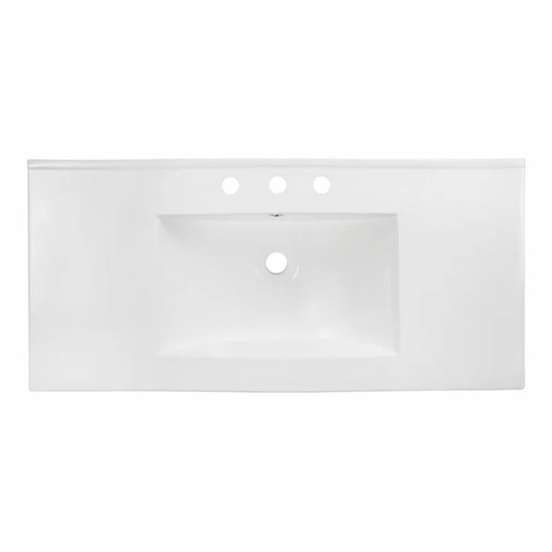 28'' Ceramic Single Bathroom Vanity Top with Sink, 8" Centers