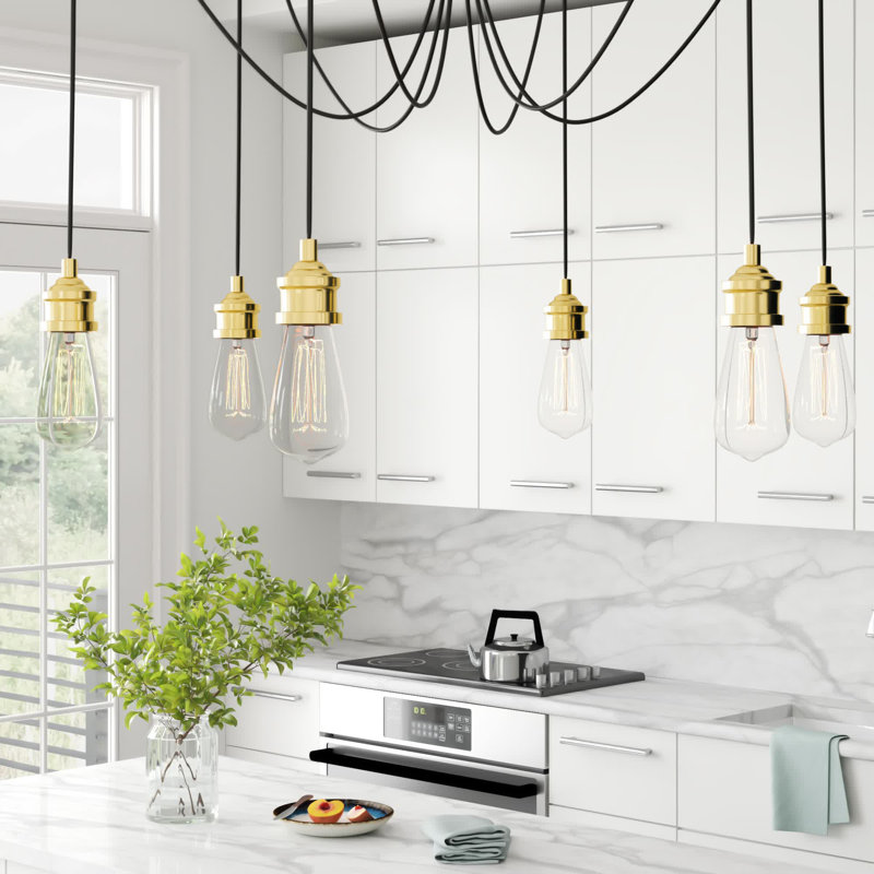 Faer 6 - Light Bulb Pendant, Gold