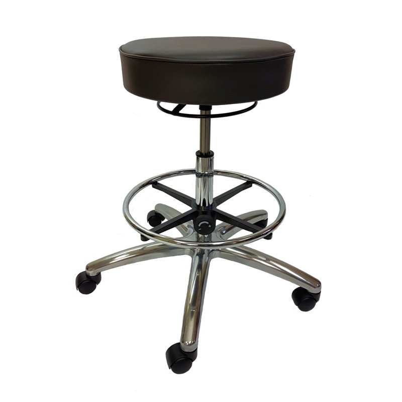 Tabouret de laboratoire à hauteur ajustable, Gris foncé