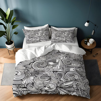 Polyester Abstract Duvet Cover