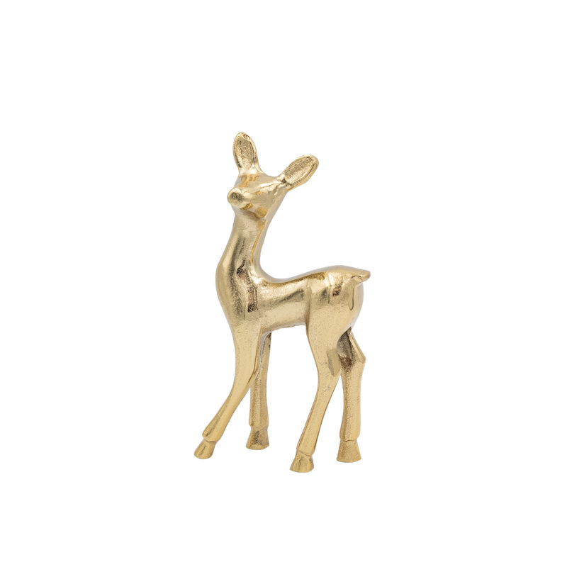 Cerf en fonte d'aluminium