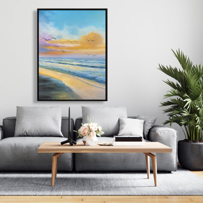 Breathtaking tropical sunset - 36"x48" Framed canvas