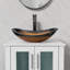 Ensemble de meuble-lavabo à double cuve avec lavabo vasque, comptoir en bois manufacturé, robinet et drain Sharee-2076617969-2076617970