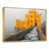 Toile avec cadre flottant or
