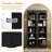 Free Standing 5 Tier Bookshelves, Bookcases Set Of 2, Farmhouse Two-Tone Storage Cabinet With Adjustable Shelves, Modern 72"H Kitchen Pantry Cabinet For Living Room, Home Office, Black