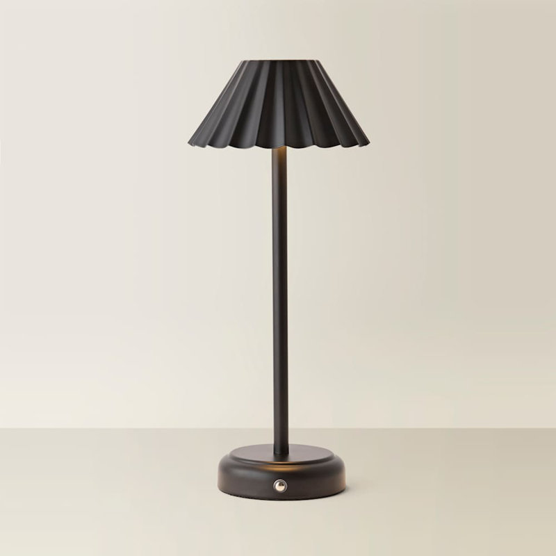 Metal Table Lamp, Black, Black
