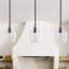 Luminaire suspendu 1 lumière en verre transparent à ondulation à intensité variable-131448904